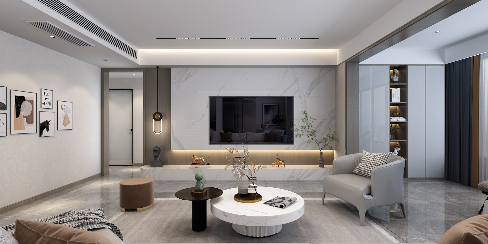 公园壹号顶楼复式-轻奢