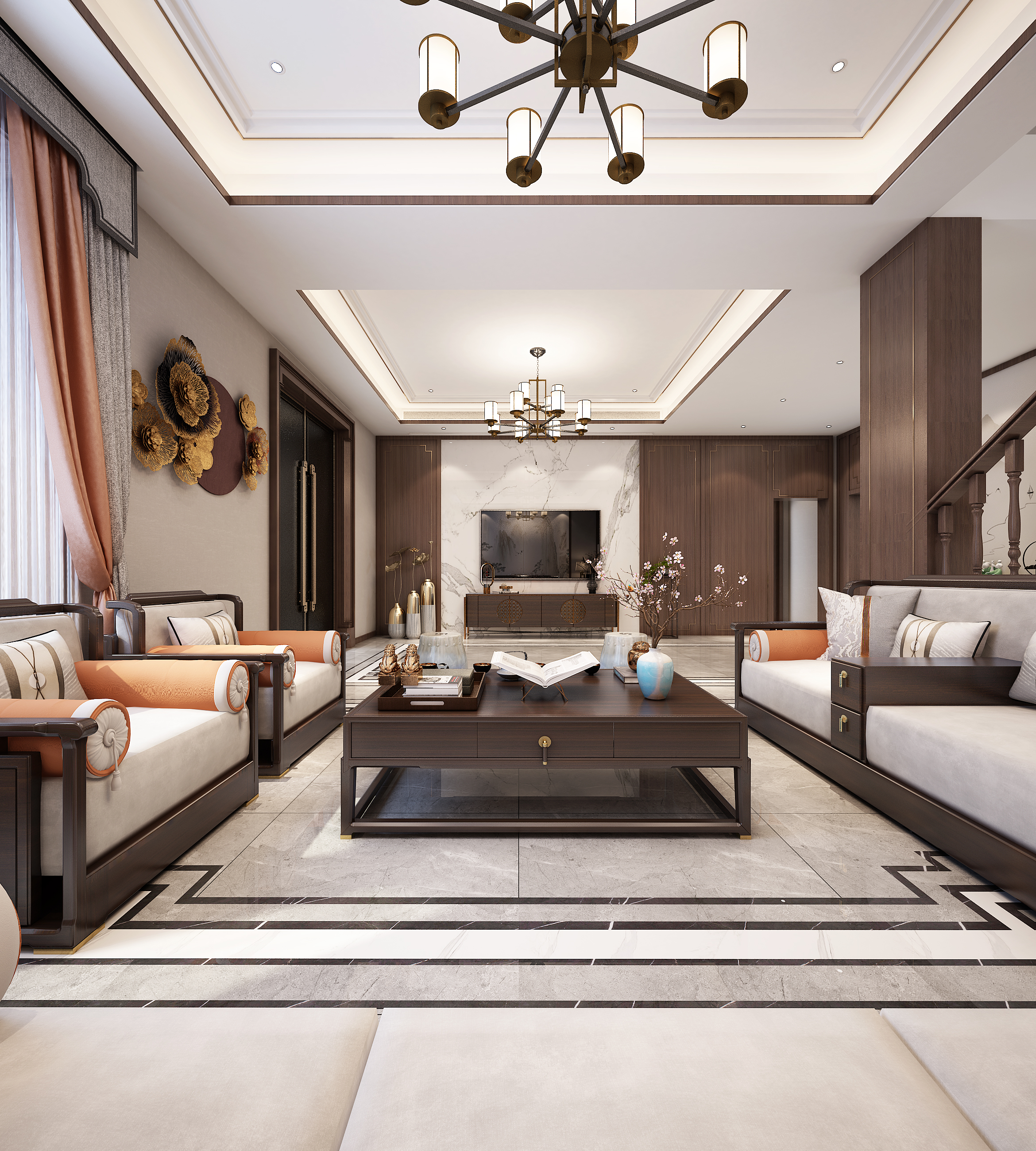 城固自建别墅-新中式