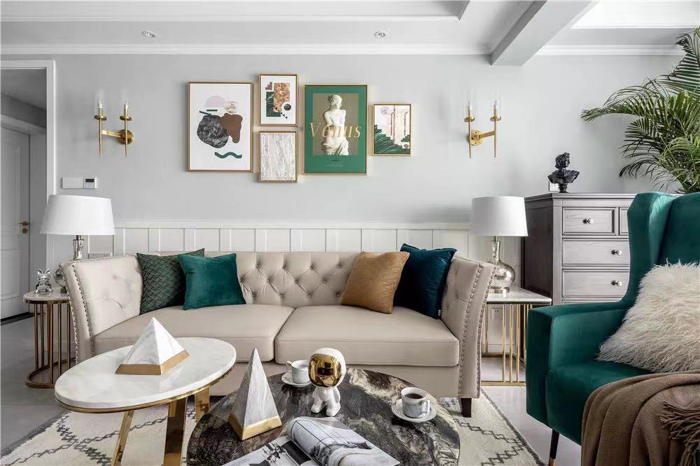 120m²美式风格两居室精致优雅，富有格调