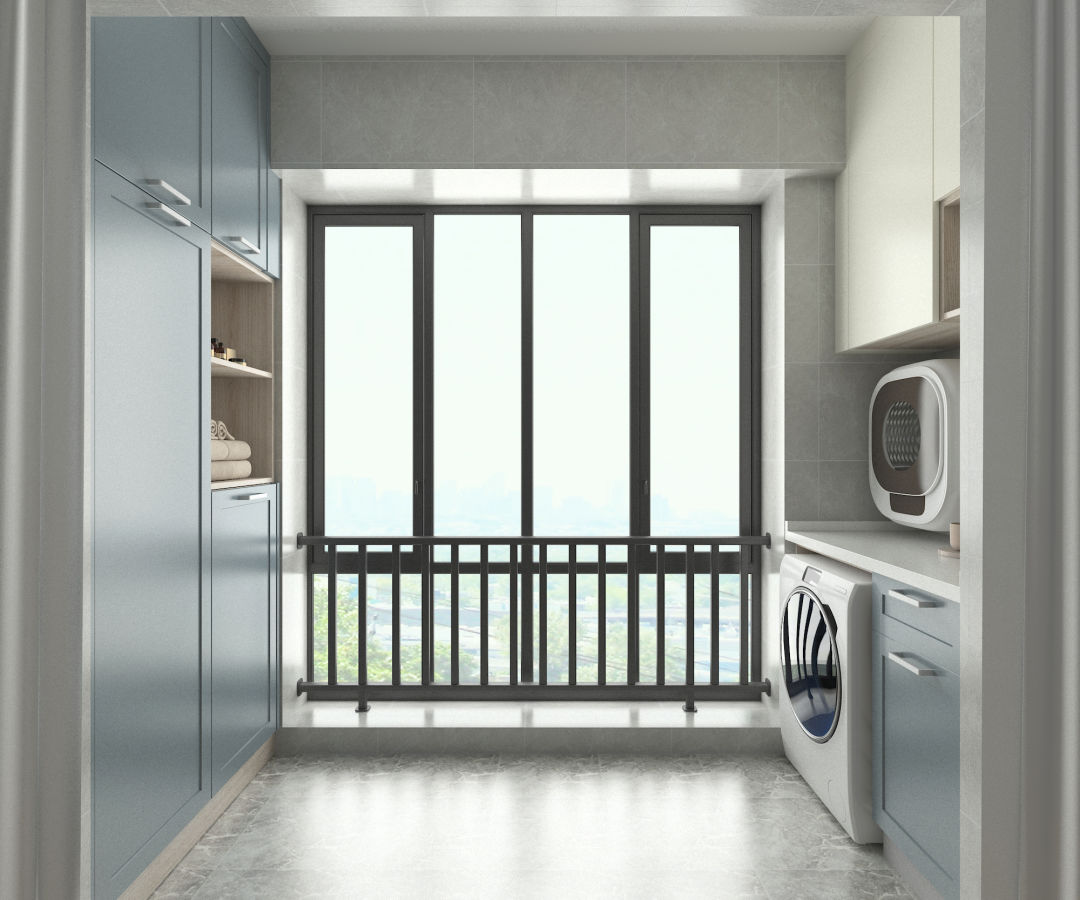 谁说阳台=晾衣？我家阳台打满柜子，简直好用哭了！