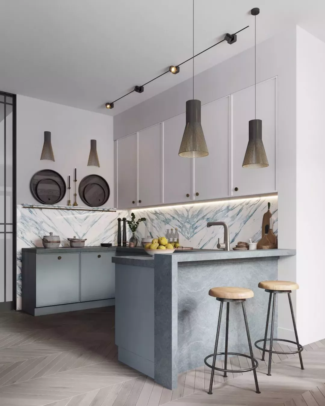 这些迷你的小户型厨房，颜值是真的高，收纳也足够多